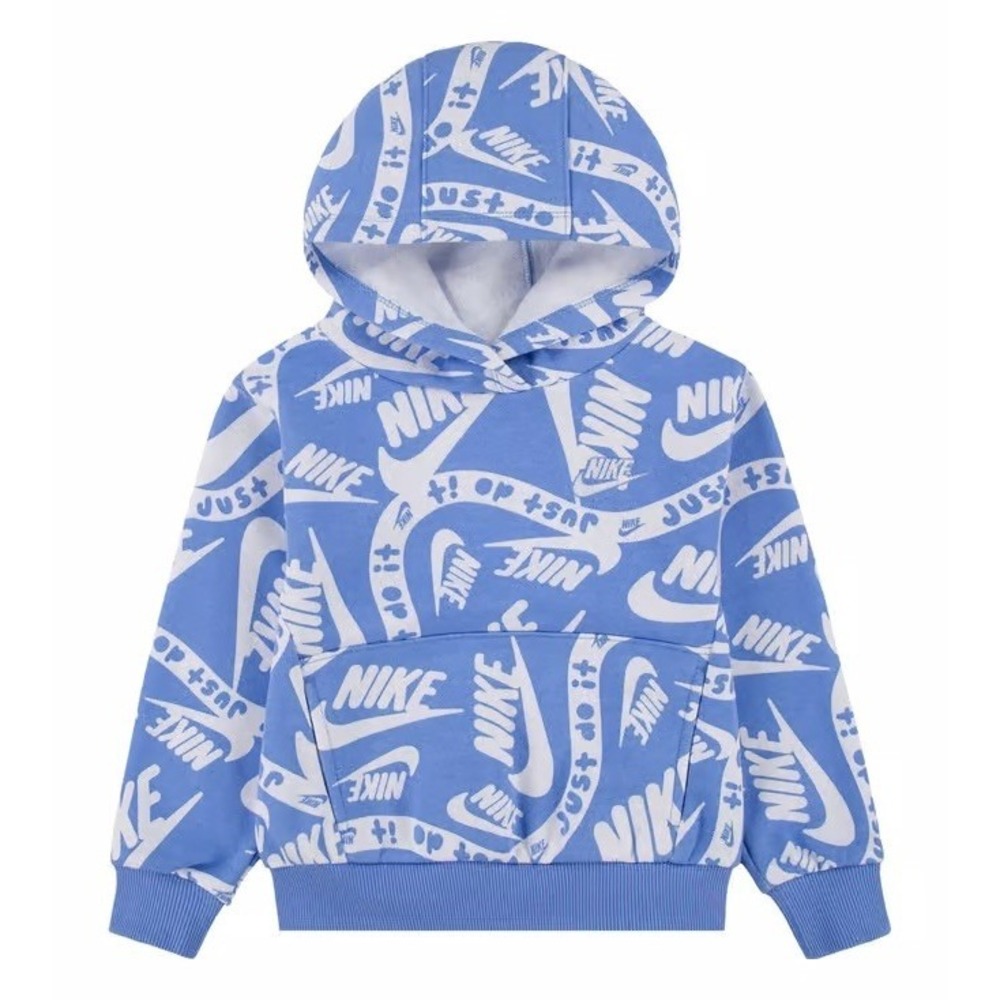 Nike Kids Boys Hoodie Blue and White Long Sleeve Zise S 8-10